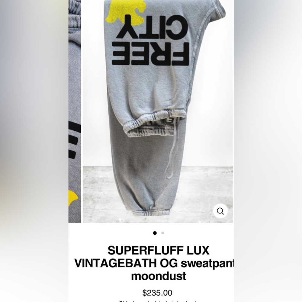 SUPERFLUFF LUX VINTAGEBATH OG sweatpant